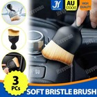 3x Car Interior Cleaning Soft Brush Instrument Panel Crevice Dust Removal Tool
