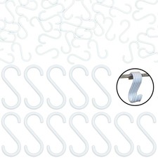 S Hooks White Plastic Hanger for Organisation Utensil Retail Product DIY Display