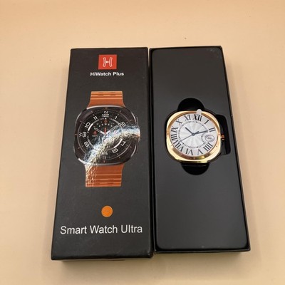 HiWatch Plus Smart Watch Ultra Gold Case Orange Band New in Box Wearable