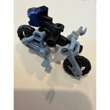 Micro robot juguete Galoob Z-Bots vehículo de motocicleta vintage años 90 negro azul