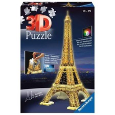 Light-Up Eiffel Tower 226 Piece 3D Jigsaw Puzzle Ravensburger New