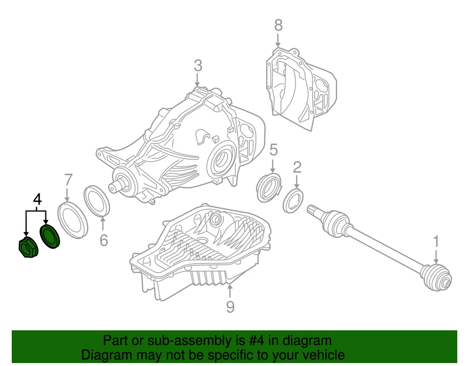 Оригинальный ремонтный комплект крышки дифференциала BMW 33-12-7-607-158 - Изображение 2 из 2