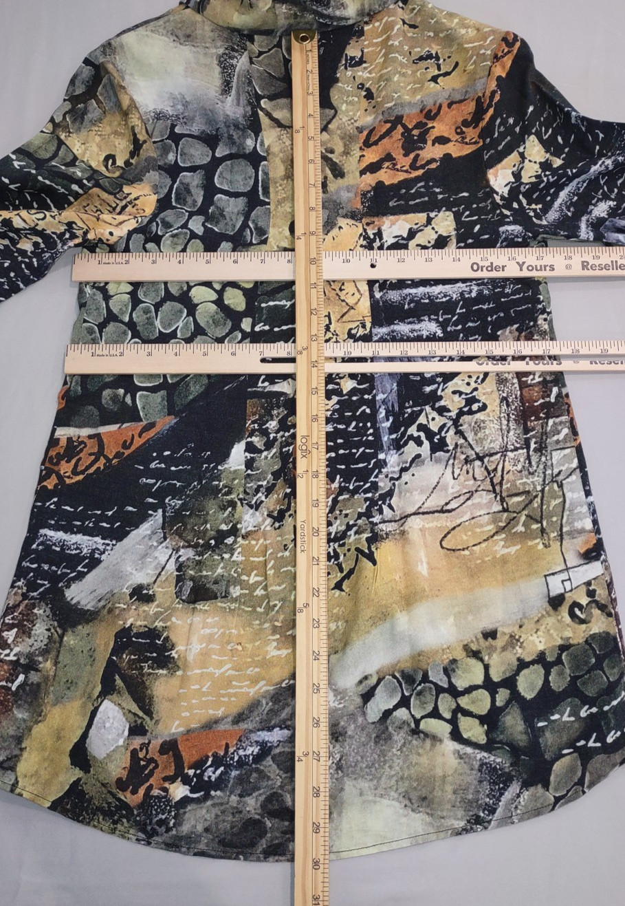 Dolcezza Top Small Multicolor Artsy Lagenlook But… - image 17