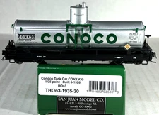 SAN JUAN MODEL COMPANY HOn3 TANK CAR CONOCO 1935-30