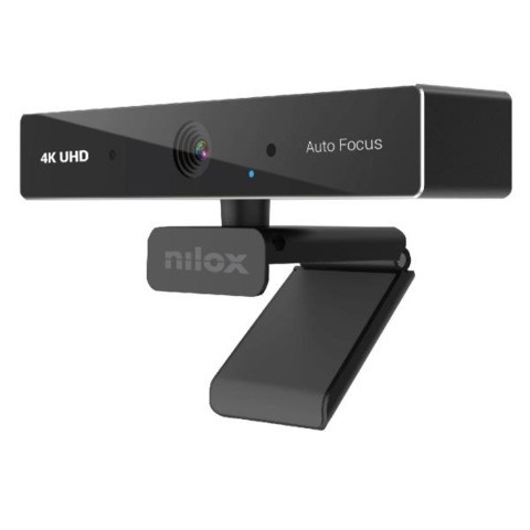 Nilox webcam con risoluzione 4k 30 fps auto focus cavo usb-a con adattatore usb-c 2 microfoni integrati plug & play nero - Immagine 2
