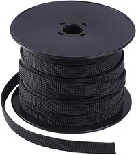 100ft – 1/2 inch PET Expandable Braided Cable Sleeve,Wire Sleeving for Audio..