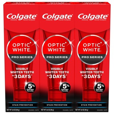Colgate Optic White Pro Series Stain Prevention Hydrogen 1 Ounce (Pack of 3) 