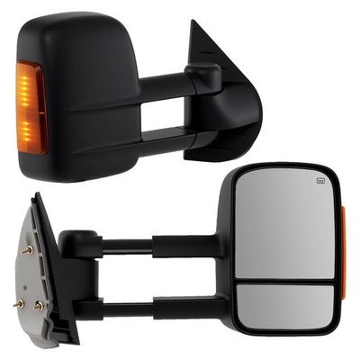 Towing Mirror Pair Tow Mirrors Compatible w/ 2007-2012 Chevrolet Silverado GMC
