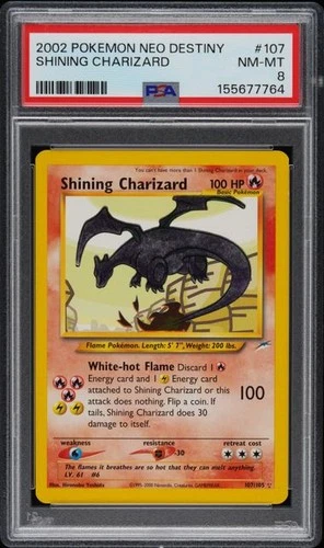 Pokemon Shining Charizard Neo Destiny Holo #107 PSA 8