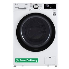 LG 24" 2.4 Cu Ft Smart Front Load Washer Stackable Steam AI White