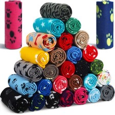 28 Pieces Puppy Blanket Bulk Small Fleece Pet Blanket for Puppy Dogs Kitten C...