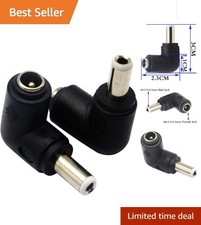 90 Degree DC 5.5x2.5mm to 5.5x2.1mm Adapter - 2-Pack Charging Solution