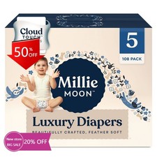 Millie Moon Luxury Disposable Diapers - Size 5 - 108ct