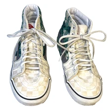 Van’s Off The Wall Skateboard High Top Shoe Checkerboard Size 6