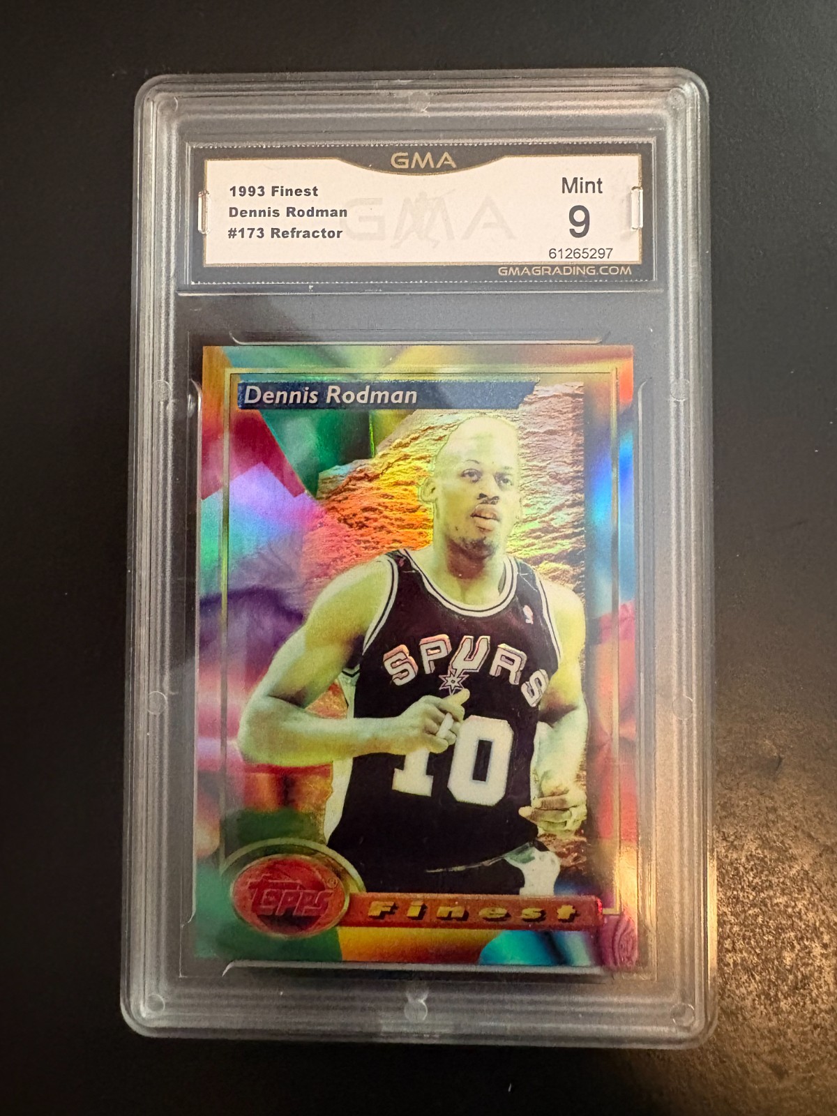 1993 94 Finest #173 Dennis Rodman REFRACTOR Graded GMA 9 | eBay