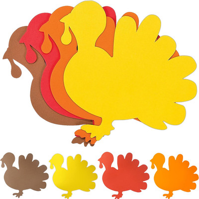 24 pzas formas pavo espuma 8in manualidades de Thanksgiving ninos jardin aula
