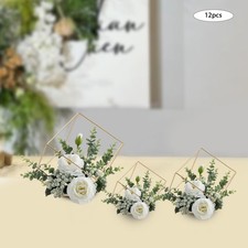 12Pcs Metal Geometric Flower Stand Elegant Gold Wedding Centerpieces Party Decor