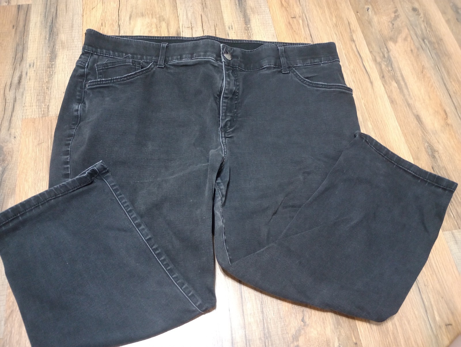 Lee Womens Mid Rise Regular Fit Modern Capri Jeans Denim Black Size 20W Medium