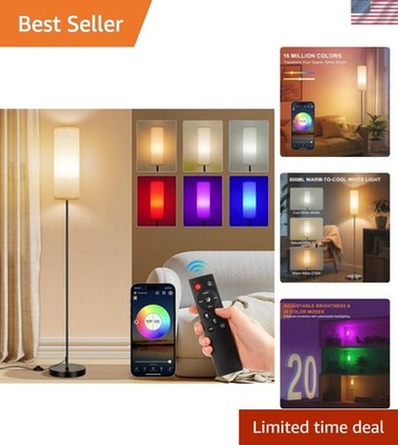 Floor Lamp, 9W 800LM Color Changing Smart Lamp with Music Sync, App & Remote ...