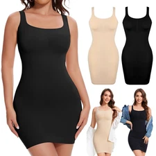 Women's Dress Slips Body Shaper Full Slip Shapewear Tummy Control Under Dress US
