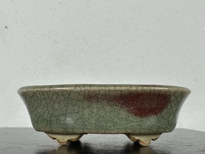 High quality Japanese Oval Shohin Mame Bonsai Pot EIMEI 2.75''