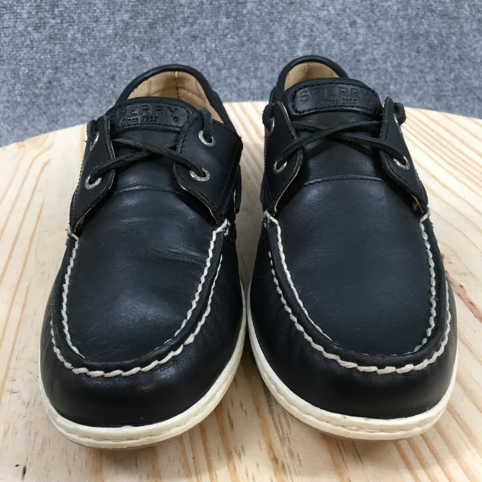 Zapatos Sperry Top Sider Mujer 10 Koifish Barco Negro Con Cordones Punta Redonda STS88207 Foto 4 de 4