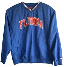 Pro Player Florida Gators Size L V-Neck long sleeve Pullover Jacket Windbreaker