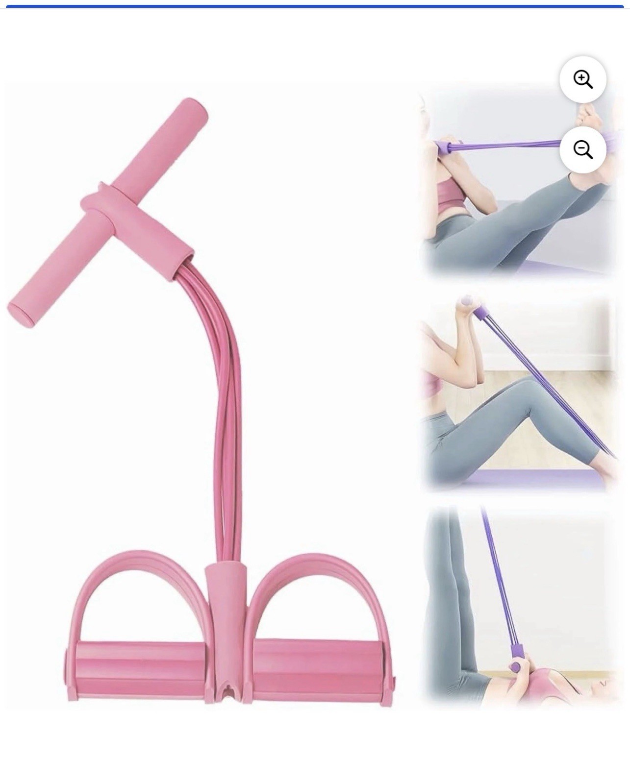 4 Tube Pink Fitness Resistance Bands