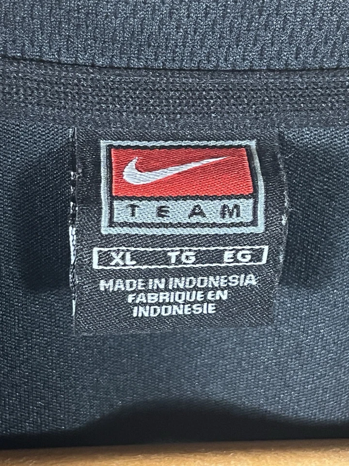 Jaqueta de Pista Masculina Vintage Y2K Nike Mount Union Roxa Raiders Extra Grande Preta com Zíper - Imagem 3 de 4