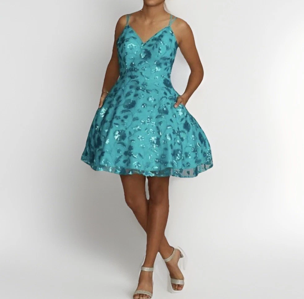princess polly baby blue dress Juniors Blue Bridesmaid Dresses for sale