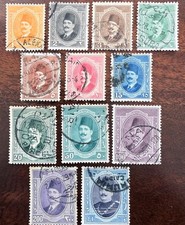 1923 Egypt King Fouad Complete Used Set 12 Stamps