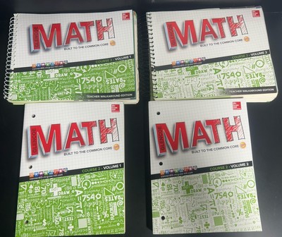  GLENCOE MATH COURSE 2 VOLUME 1 AND 2 TEACHER GUIDES AND STUDENT COURSE BOOKS