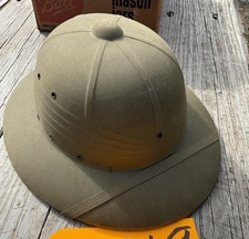 1960s Vietnam U.S.N. Military Safari Pith Sun Helmet Hat