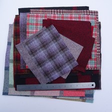 Bundle 100% DESIGNER WOOL Fabric Remnants Samples Mixed Assorted 500 gram joblot