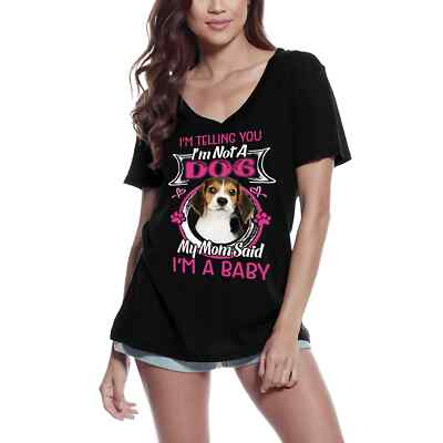 ULTRABASIC Damen T-Shirt V-Ausschnitt Ich sage Ihnen, ich bin kein Beagle Ma