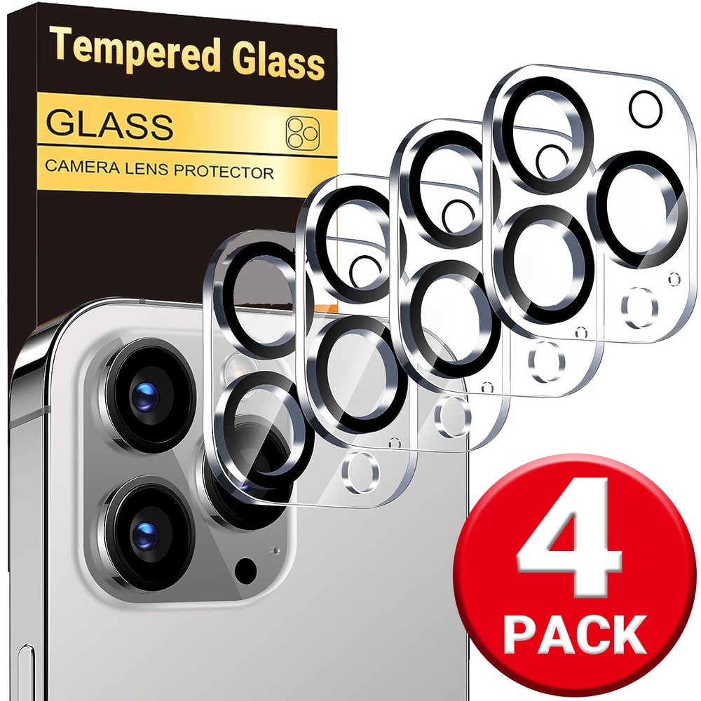 4x For iPhone 16 15 14 13 12 Pro Max Tempered Glass Camera Lens Cover Protector