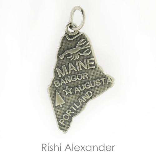 925 Sterling Silver United States Charms All 50 US States Available Made in USA - Picture 37 of 94