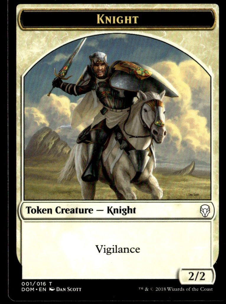 2018 Dominaria Tokens Knight Token/Common #1