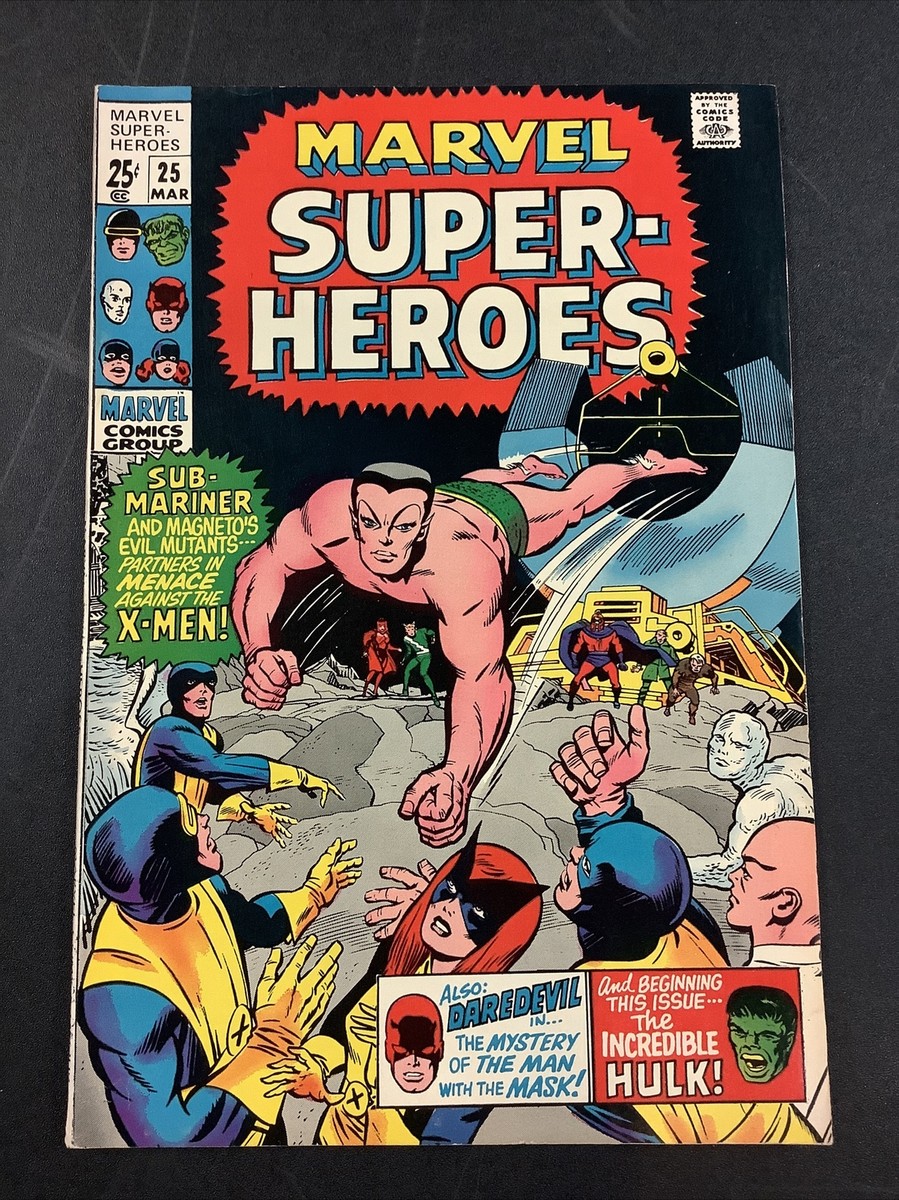 MARVEL SUPER HEROES #25 COMIC BOOK LOT STAN LEE JACK KIRBY X-MEN