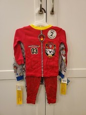 Paw Patrol - 4 Piece Pajama Set - Size 2T - NEW / NWT - Marshall Fire Fighter 