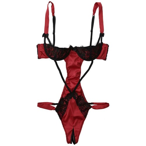 Sexy Damen-Monokini Bademode hoch geschnitten offener Schritt Turnanzug Bikini Tanga Body  - Bild 54 von 56