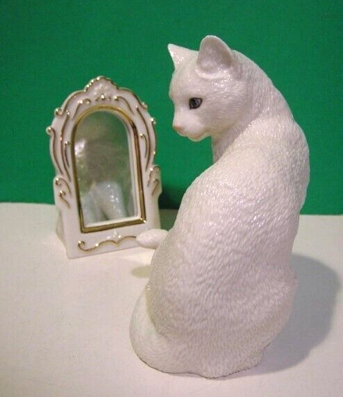 LENOX ADMIRATION CAT Mirror Kitty sculpture set Kitten -- -- NEW