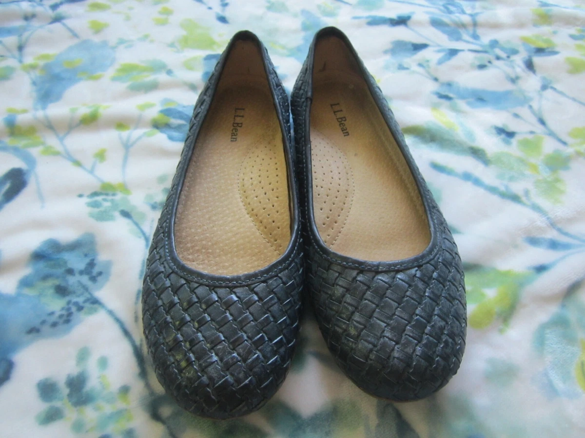 Women's woven shop leather flats