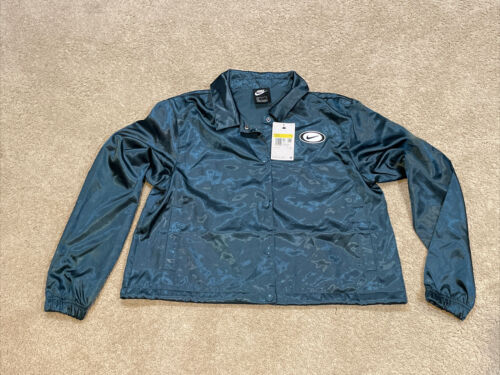 Nike Sportswear Damen Satin Knopf Bomberjacke grün DJ1086-058 NEU Größe Small
