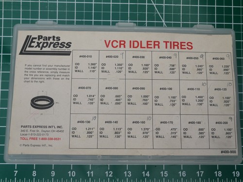 VCR Replacement Idler Tire 400-130 1.211" OD 0.890" ID 0.125" Wall, Video Clutch - Picture 2 of 8