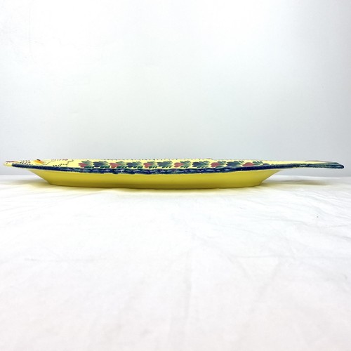Vintage HB Henriot Quimper France 24.5" Fish Serving Platter Plate Yellow - Picture 7 of 11
