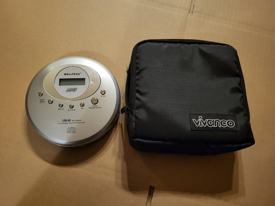 WELLTECH tragbarer CD-Spieler Player mit MP3