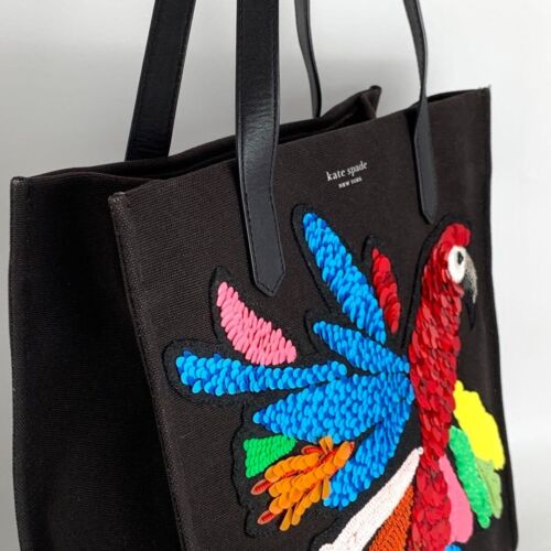 Kate Spade Rio Parrot Kitt Embellished XL North South Tote Bag 2412M - 第 4/15 張圖片
