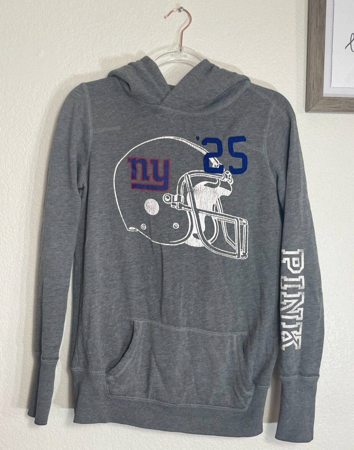Victoriau0026#039;s Secret PINK New York Giants Size S Hoodie Sweatshirt NFL  Love You 25 | eBay