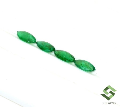 8x4 mm Natural Emerald Marquise Cut Lot 04 Pcs 1.93 CTS Untreated Loose Gemstone - Picture 5 of 7